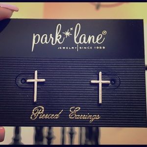Park Lane brand silver cross earring studs NEW!